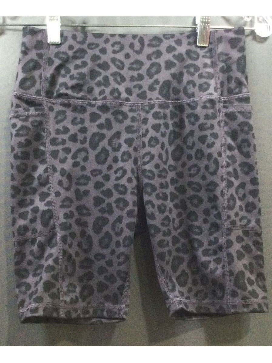 Athletic Works Black Cheetah Print Shorts Size Small Ladies