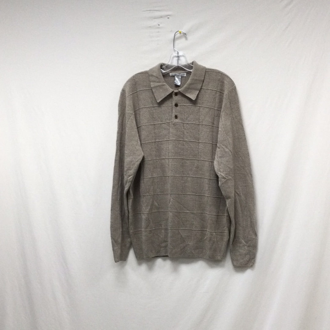 Geoffrey Beene Men's Large Light Brown Sweater