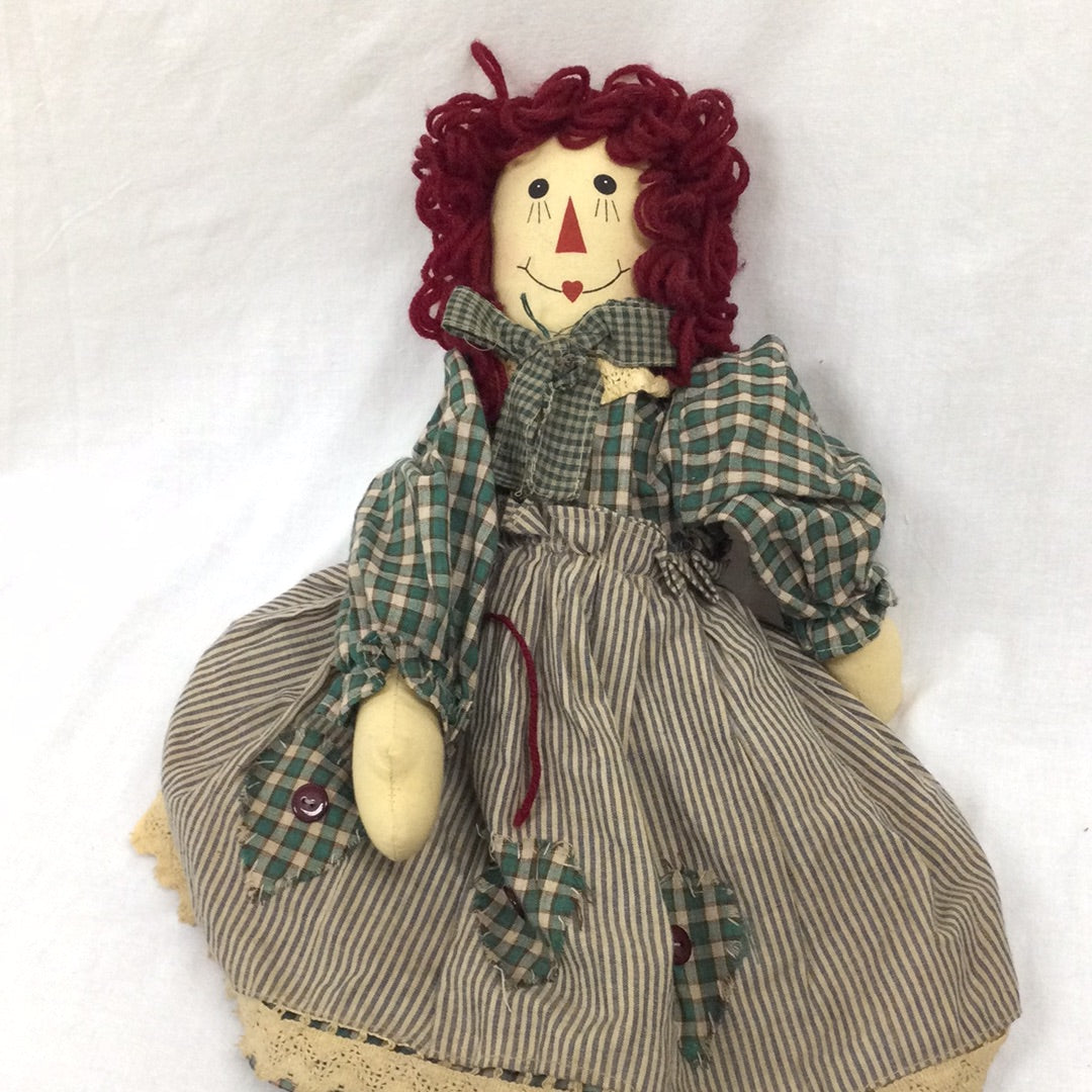 Doll with Red Hair and Muilp Dress