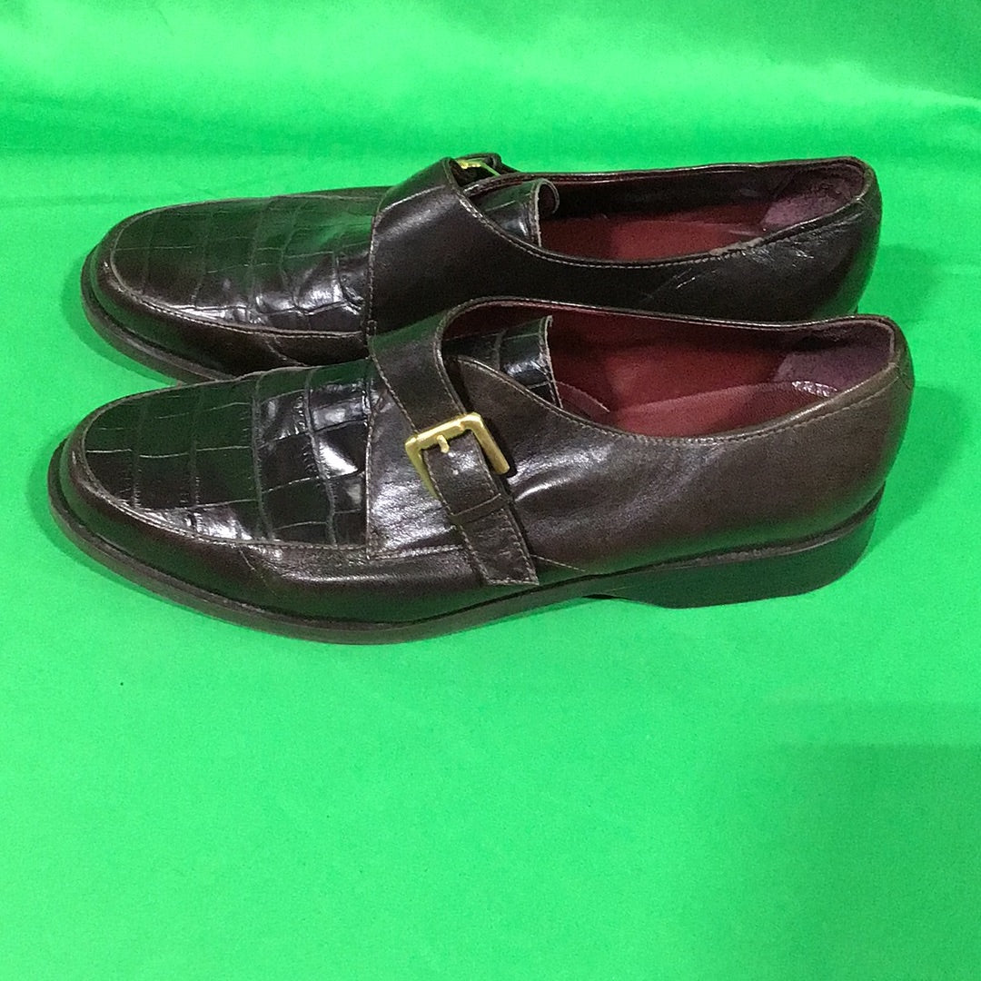 Etienne Aigner Brown Leather Loafers - 8 and a 1/2 M - Men’s