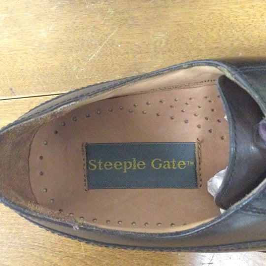 Men's Steeple Gate Gentlemen Leather Brown Shoe 9 1/2