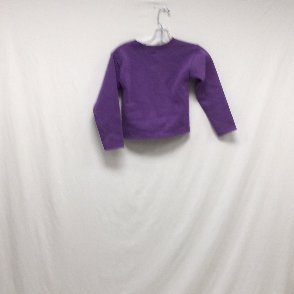Hanes Premium Girls Purple Sweater With Flower Size 6/6x