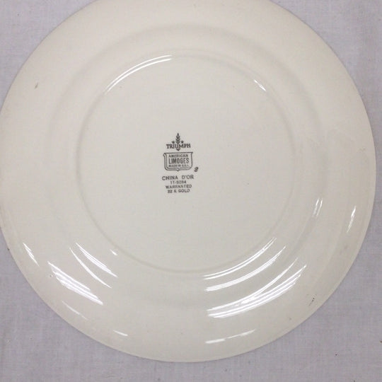 Vintage Triumph Limoges China d'Or Dinner Plate
