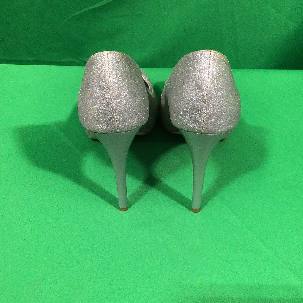 Women's RSVP Silver Ombre Micro Glitter High Heels 7M