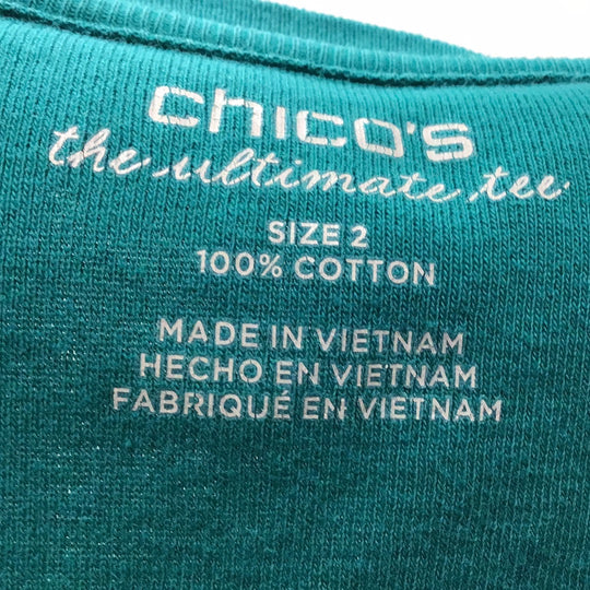 Chico's Long Sleeve Green 2 Women's