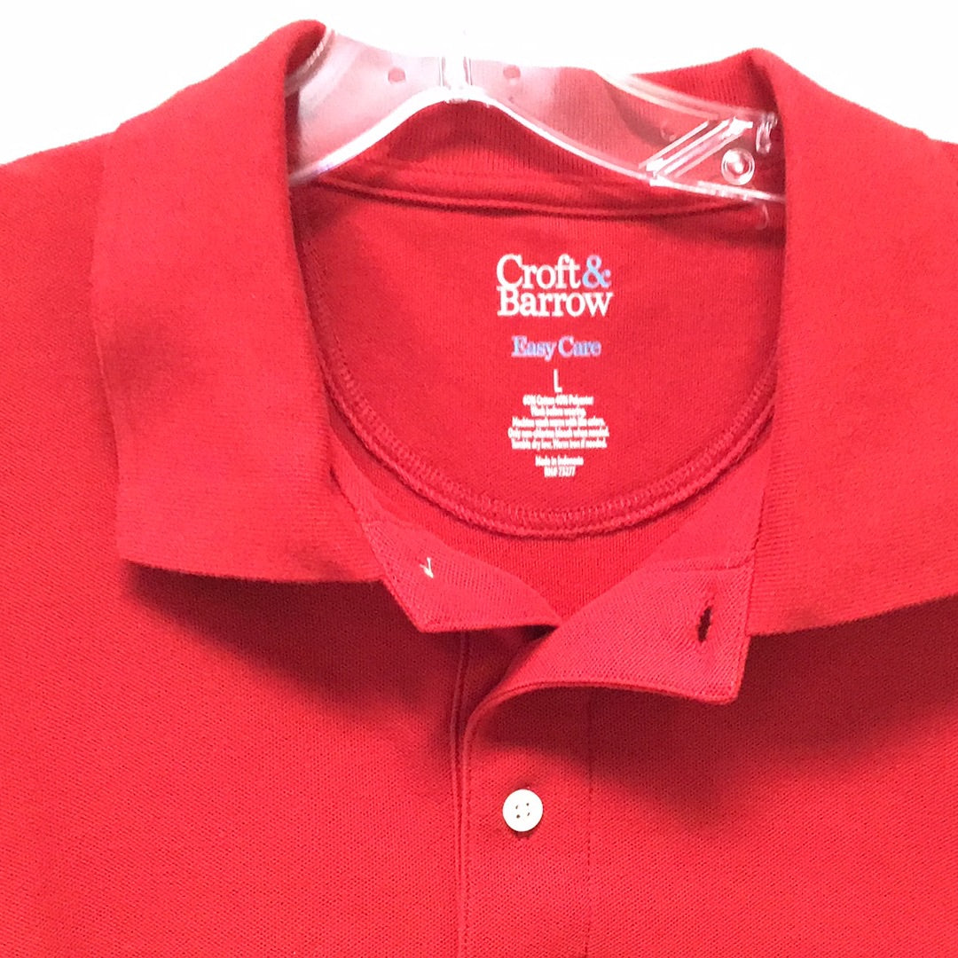 Croft Barrow Men's Red Polo Shirt