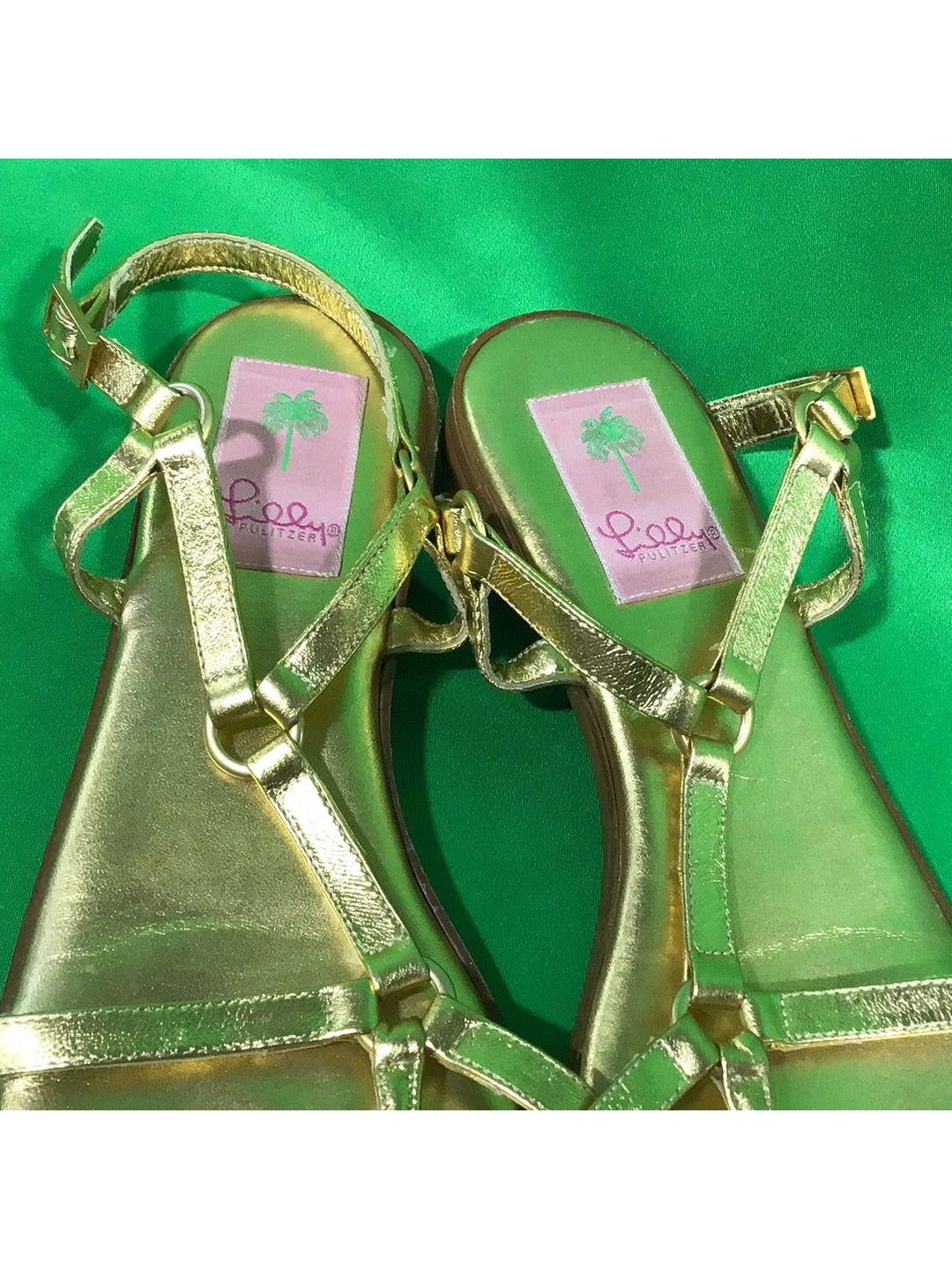 Lilly pulitzer gold shoes deals