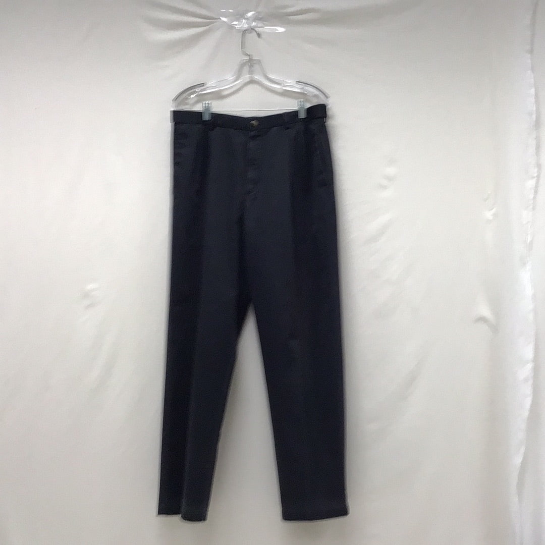 Men's Haggar Premium No Iron Slim Fit Black Dress Pants 34 X 32