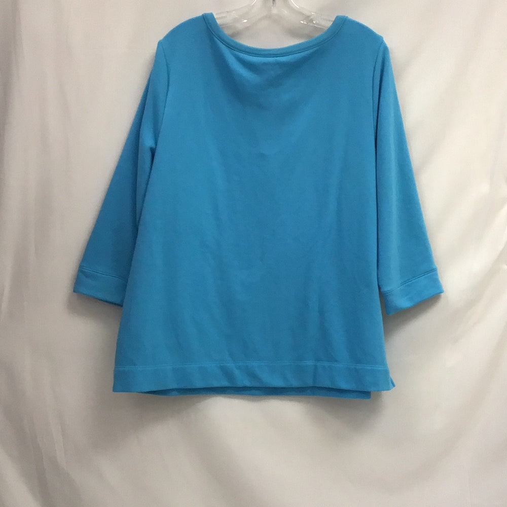 Croft & Barrow Ladies XL Teal Long Sleeve T Shirt
