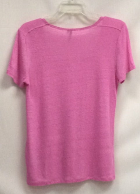 Banana Republic Women Pink Short Sleeve Shirt Size Small