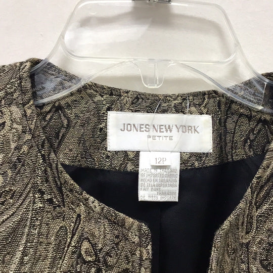 Women's Jones New York Brown Checkered Blazer 12P