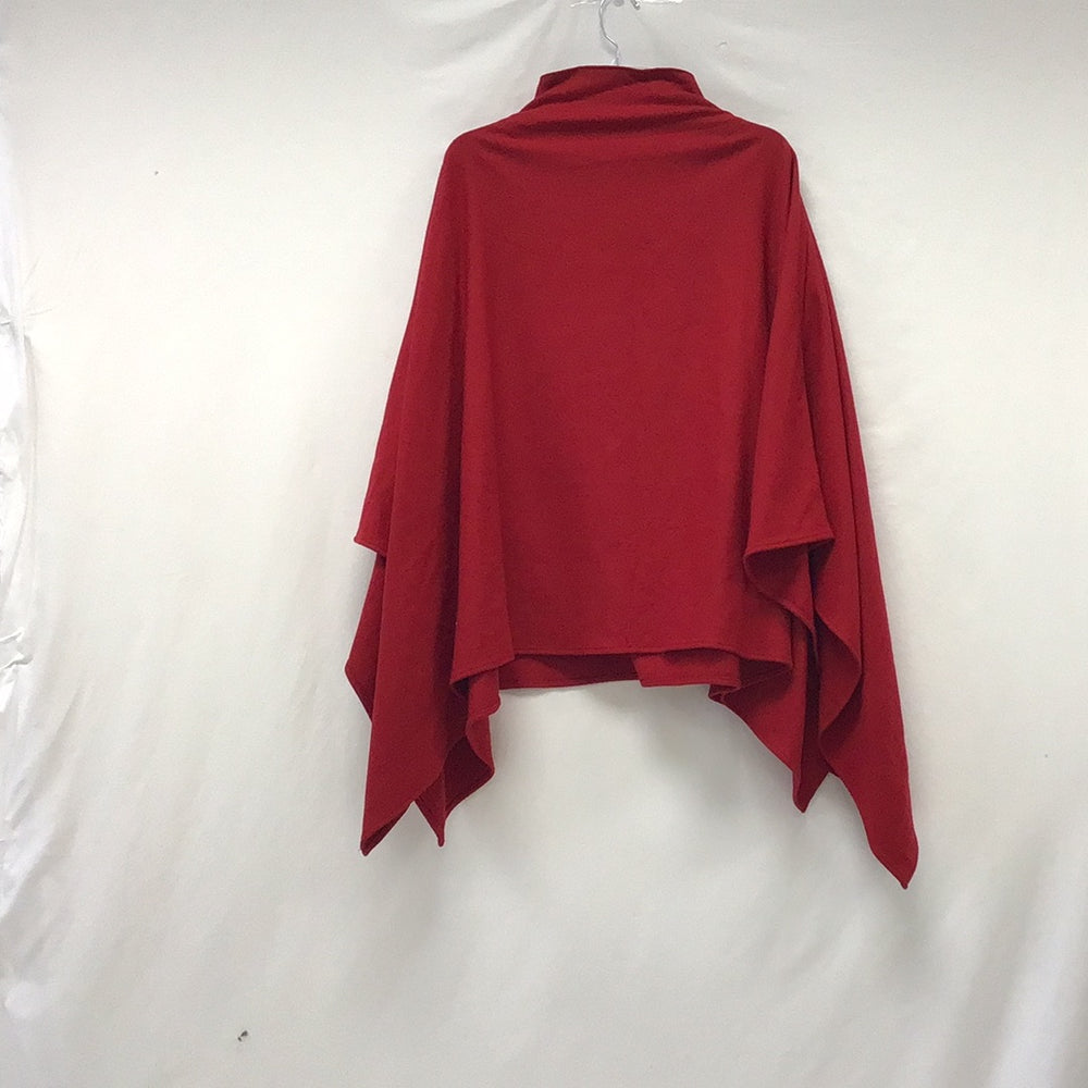St Johns Bay Women's Red Zip-Up Poncho