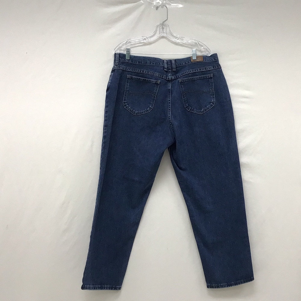 Men's Lee 100% Blue Cotton Regular Fit Straight Leg Jeans 32X32