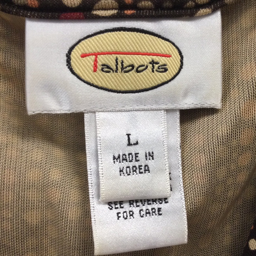 Talbots  Women's Short Sleeveless  Dress Shirt Brown