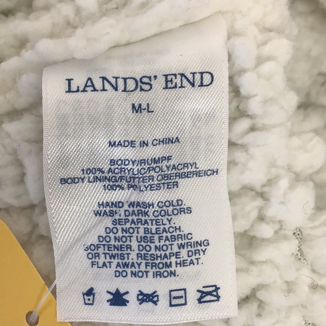 Land's End Girls M-L Green Multi Color Winter Print Hat