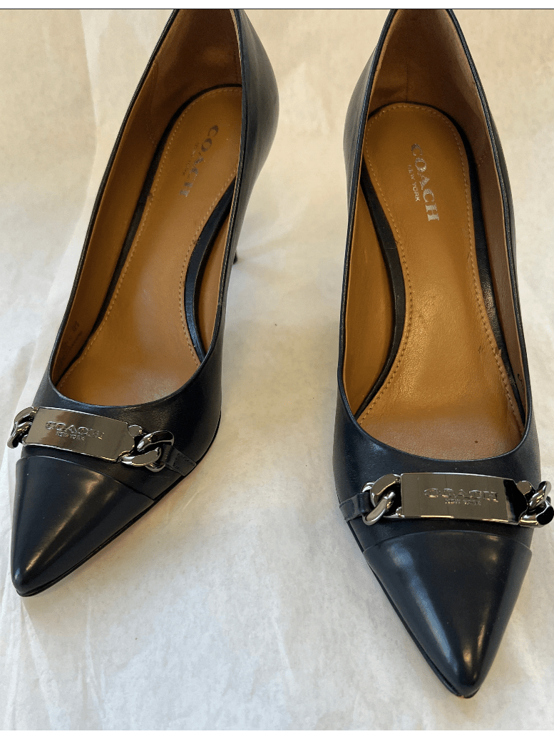 Coach navy shoes on sale
