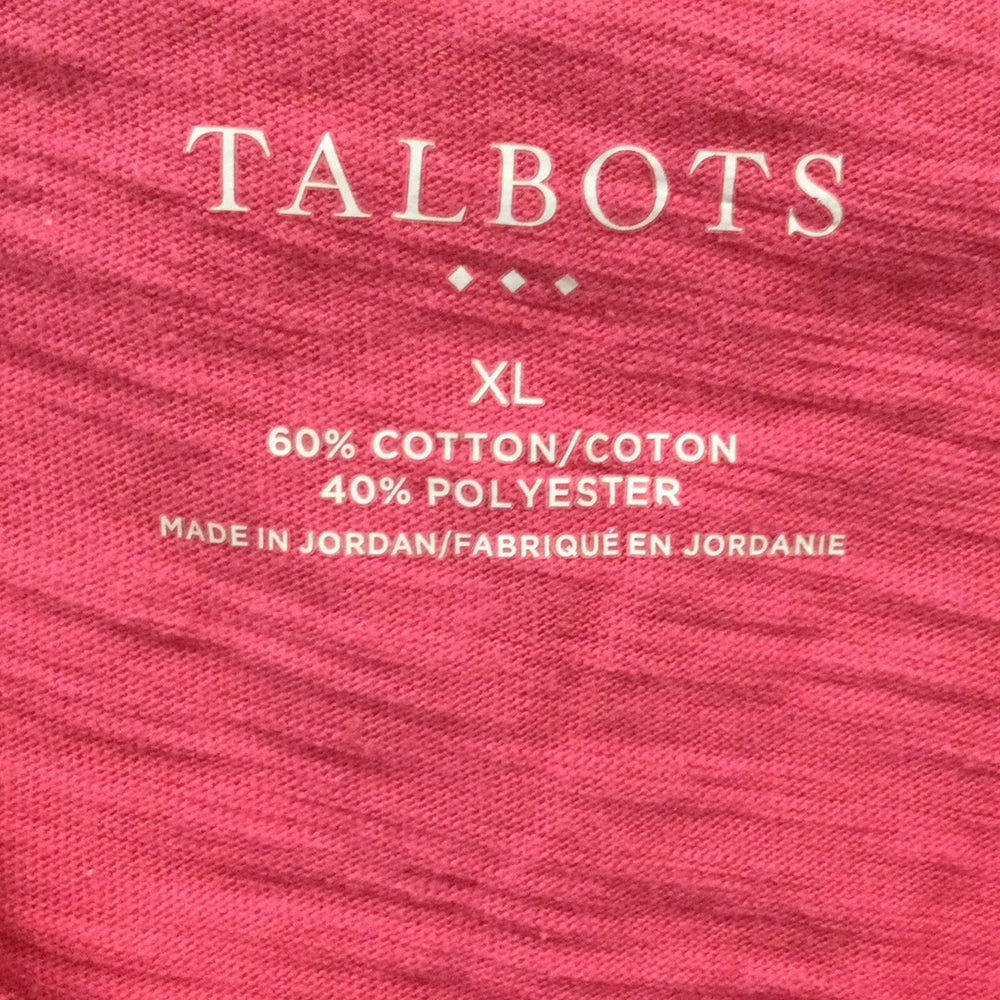 Talbots Short Sleeve Pink Women's XL