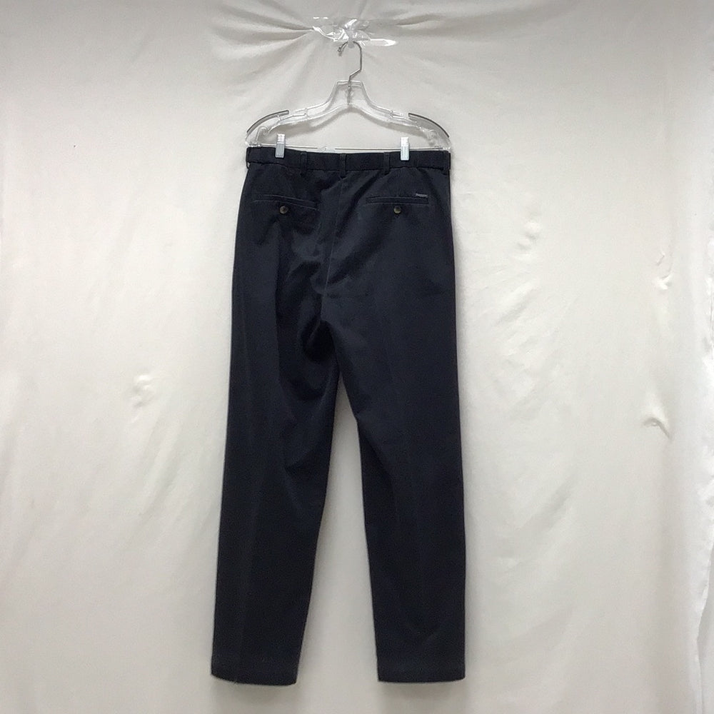 Men's Haggar Premium No Iron Slim Fit Black Dress Pants 34 X 32