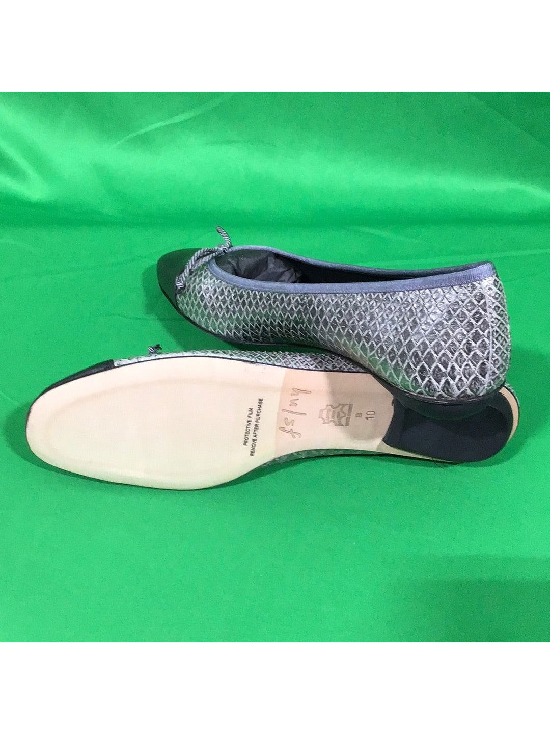 Silver flats size 10 sale