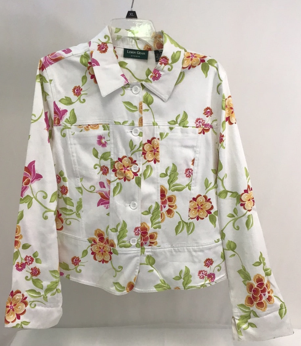 Lemon Grass Studio Floral Jacket-Size: L