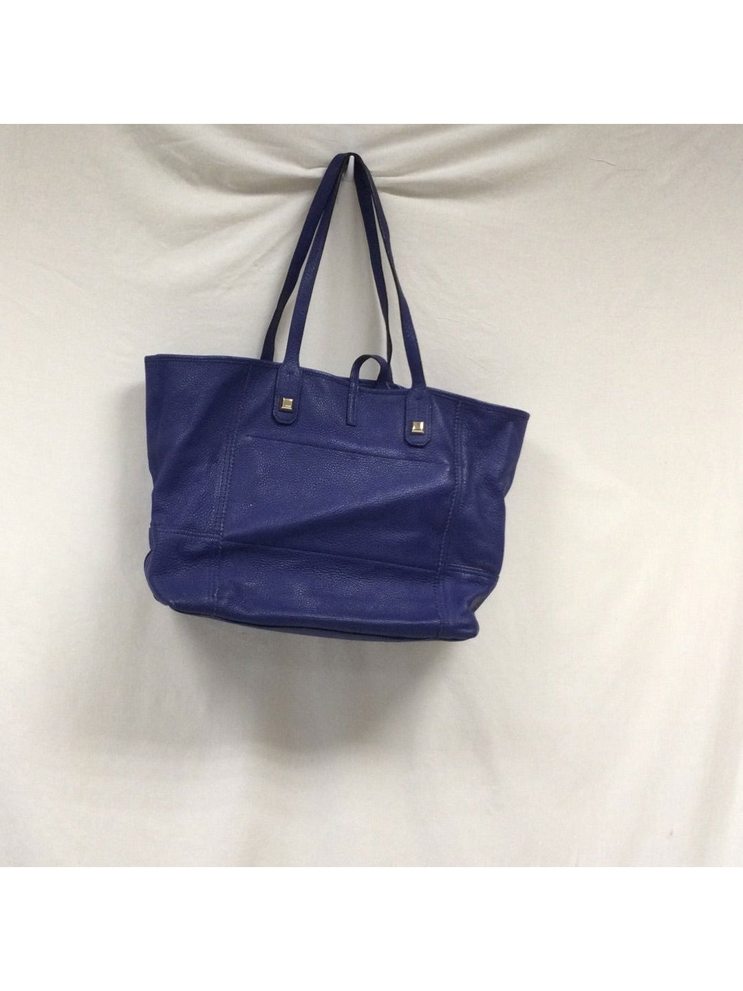 Stella And Dot Navy Blue Leather Front Snap Pocket Hand Bag The Kennedy Collective Thrift