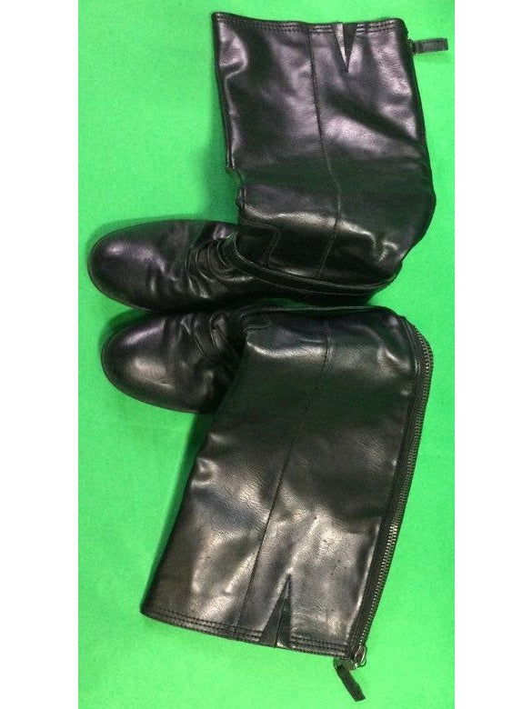 Toetos Black Solid Long Boots Boot Women 8