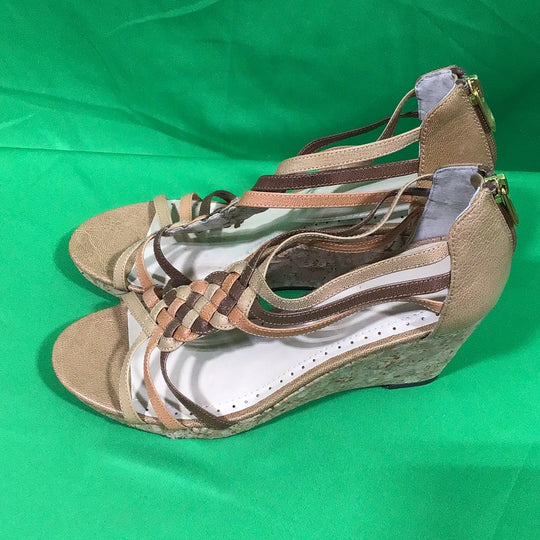 Adrienne Vittadini Carmen Women's Size 8 M Multi Color Wedge Shoes - In Box