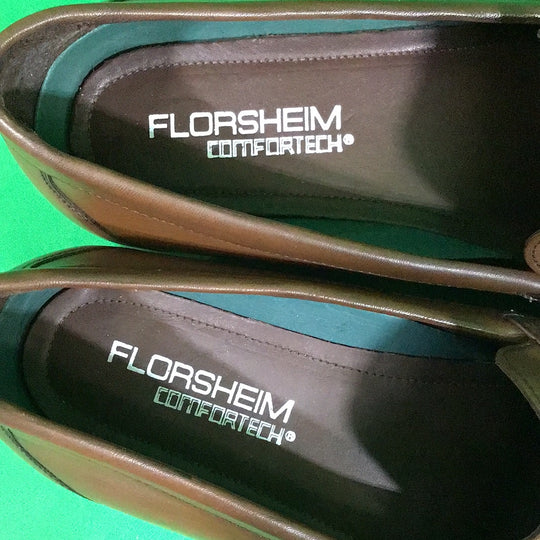 Florsheim Comfort Tech Men’s 11 D Brown Leather Slip On Loafers - In Box