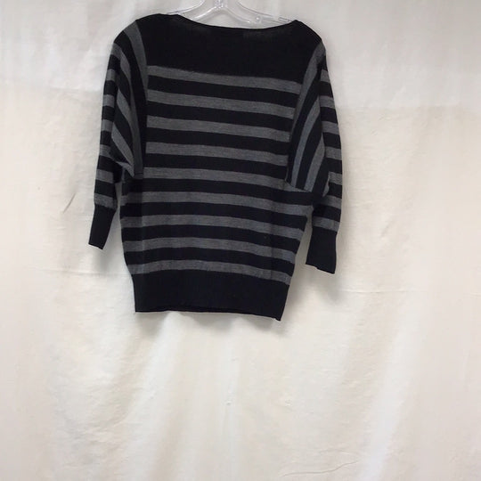 Loft Ladies Medium Black and Grey Long Sleeve Sweater