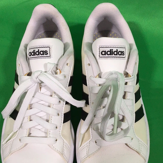 Adidas Men’s Size 6 White and Black Rubber Sneakers