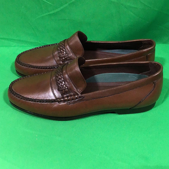 Florsheim Comfort Tech Men’s 11 D Brown Leather Slip On Loafers - In Box