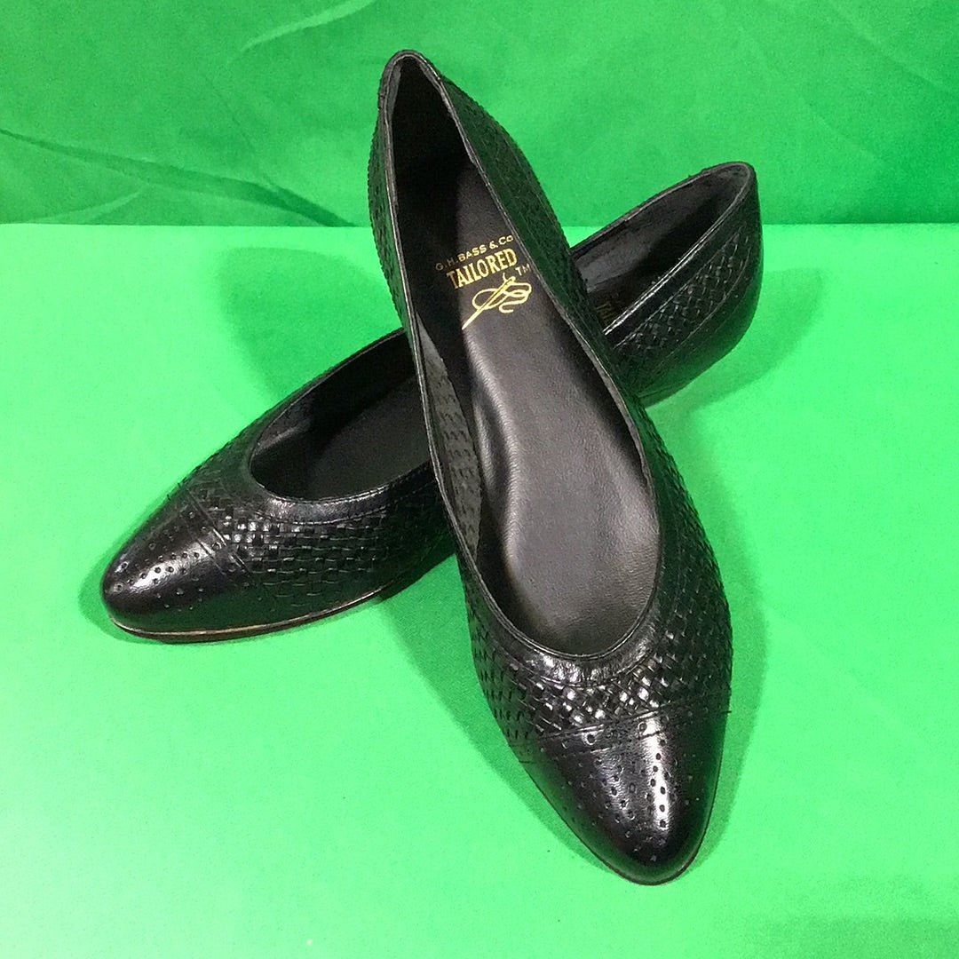 G.H. Bass & Co. Flex Emma Tailored Women Black Dress Shoes Size 7 1/2 M - In Box