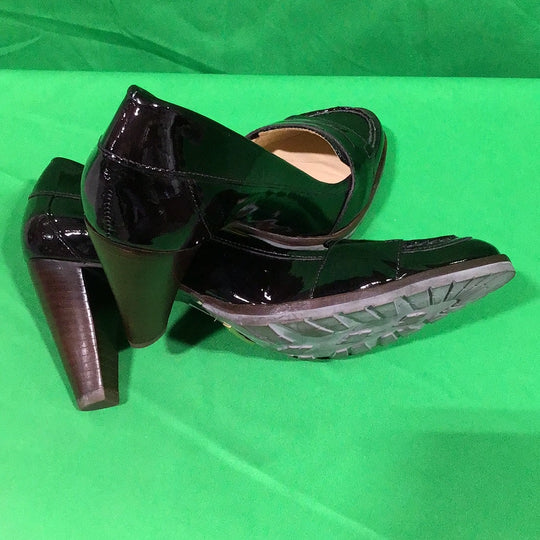 Cole Haan Ladies Size 8B Dark Brown Patent Leather High Heel Shoes - In Box