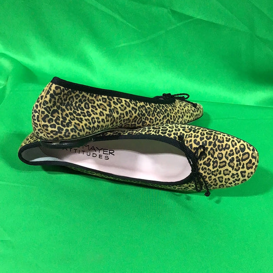 Paul Mayer Attitudes Ladies Ballet Flats Size 10 Brown Cheetah Print - In Box