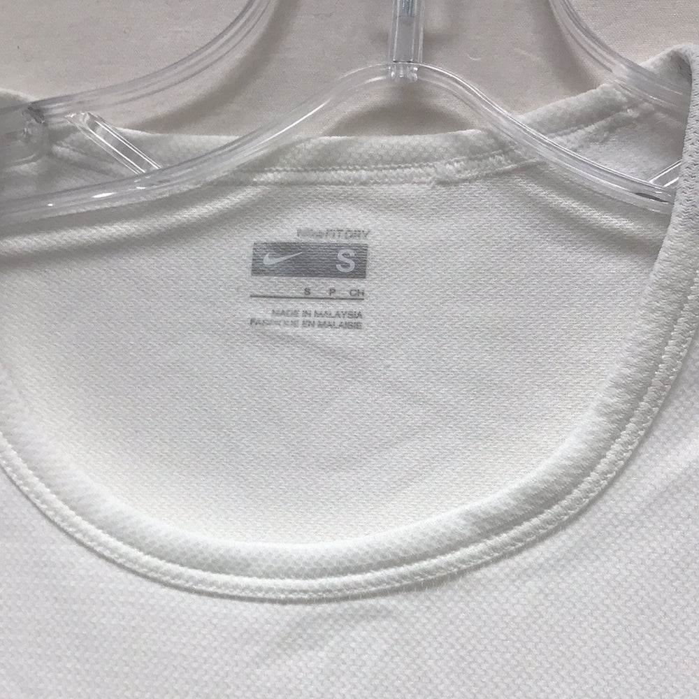 Men's Nike Fit Dry White Trail S/S Running Shirt Small