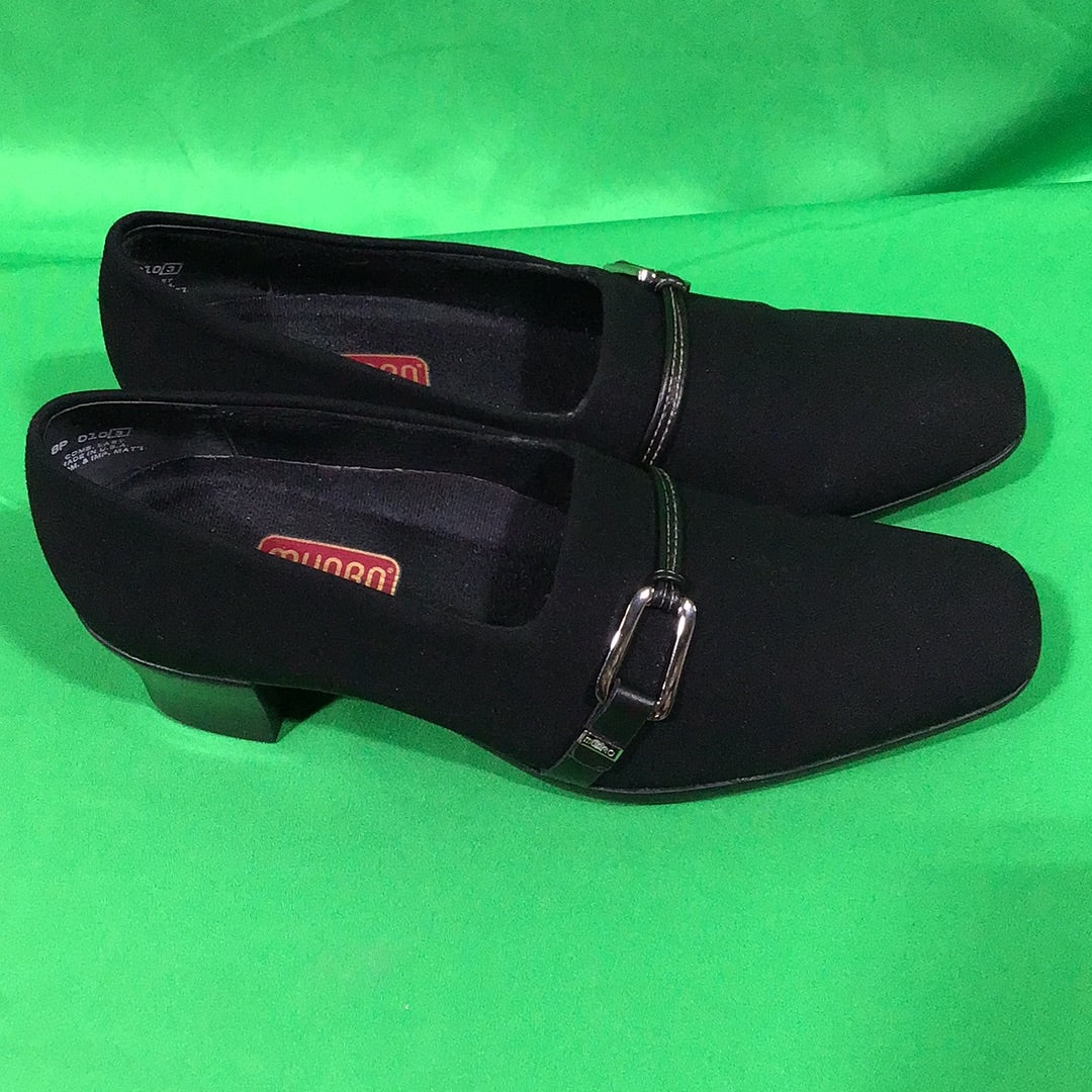 Munro American Black Micro Fiber Women's Low Heels 8M - In Box