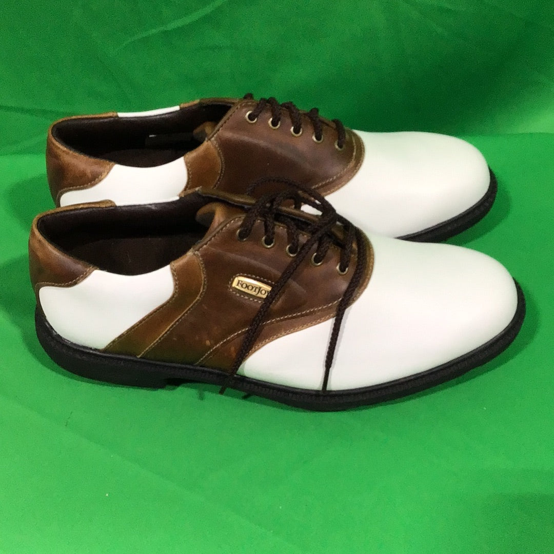 FootJoy - Superlites Men's Brown and White Size 8 M Golf Shoes - In Box