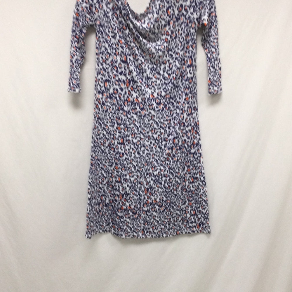 Jessica Simpson Ladies Small Blue Long Cheetah Print Dress