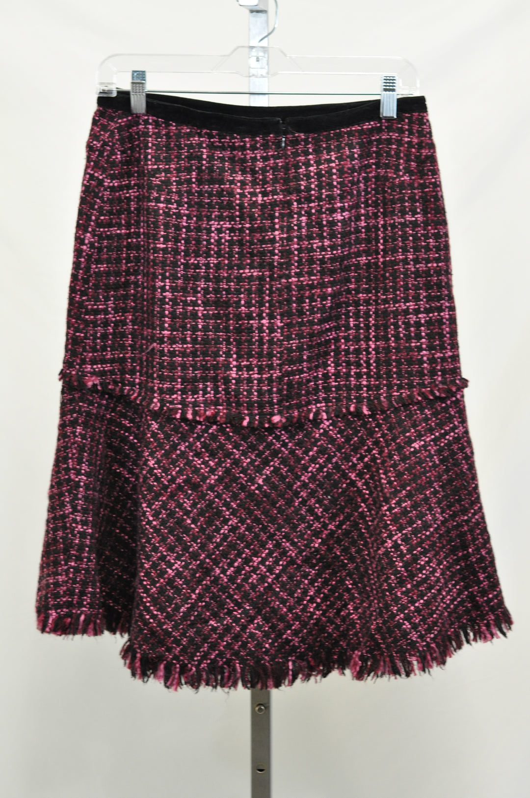 British Khaki Pink and Black Hounds Tooth Skirt - Size 6