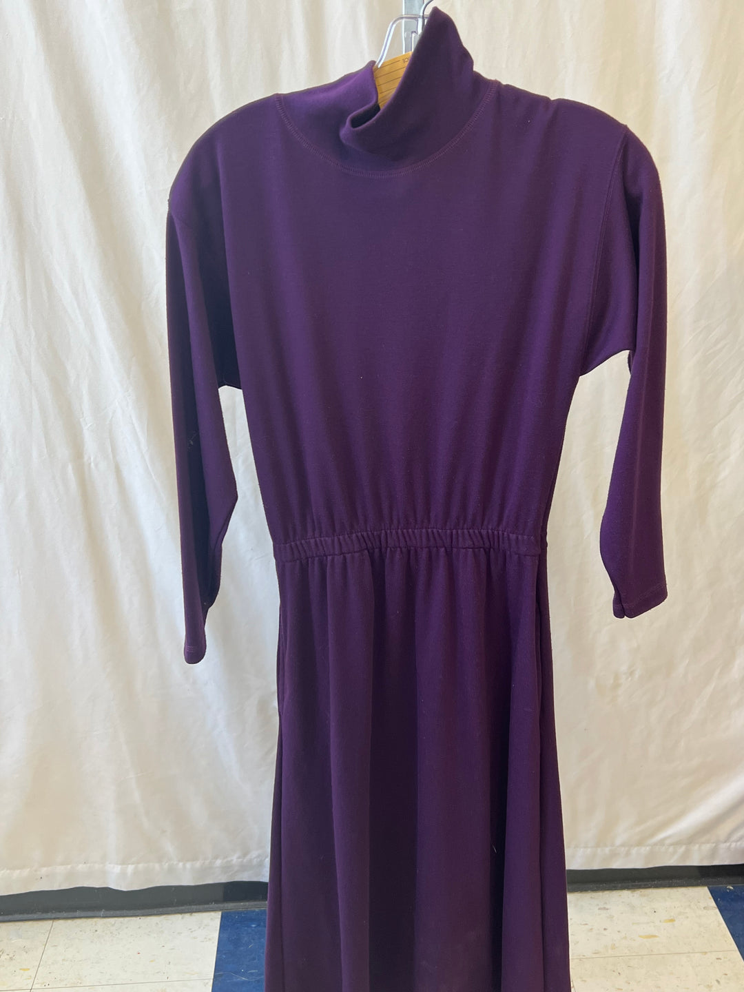 LL Bean Small Purple Long Dresses with Long Sleeves