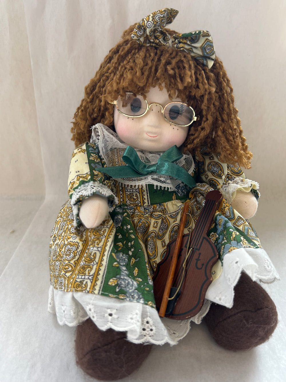 Stuffed Windup Girl Doll With Violln