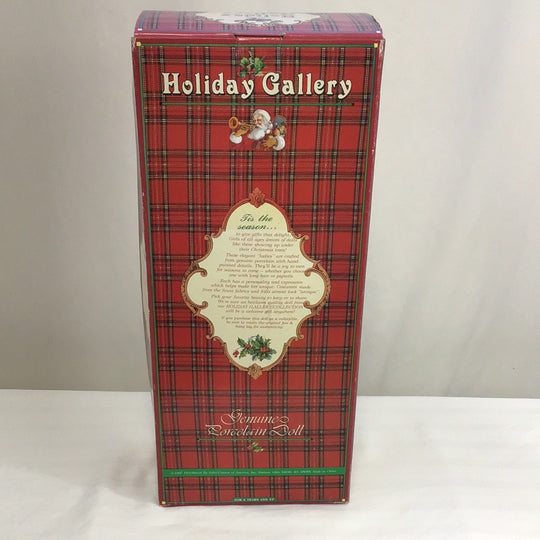 Holiday Gallery Collectibles Porcelain Doll HALLIE / Santa Work Bench Collectible Dolls