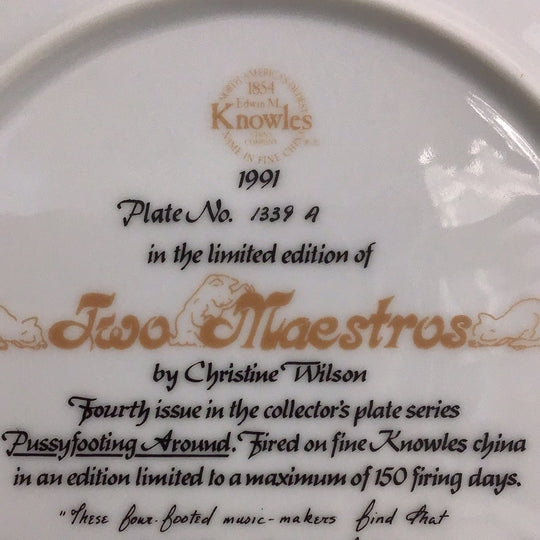 Knowles “Two Maestros”, Certificate #1339A