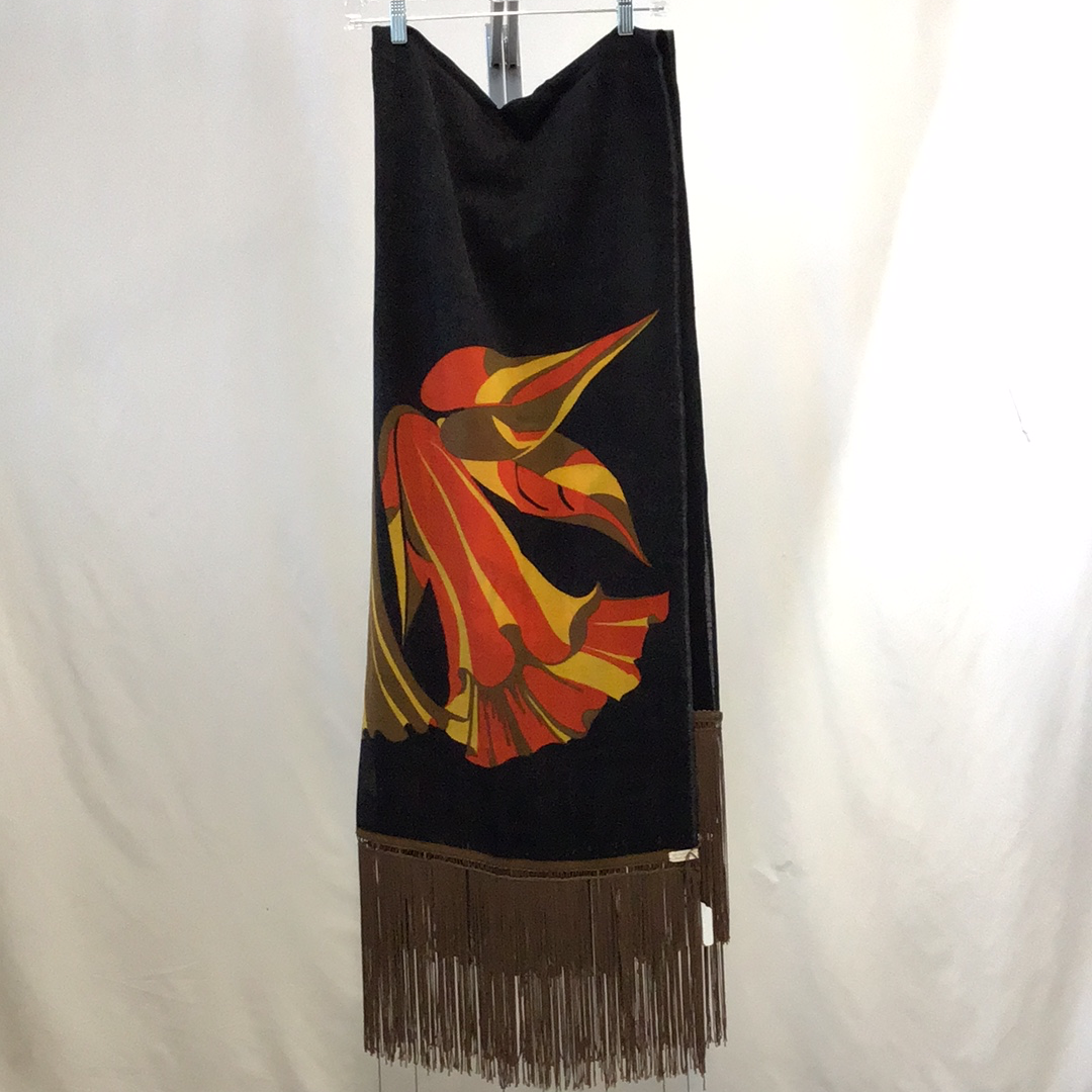 Multi Color Black, Orange, Yellow and Brown Scarf