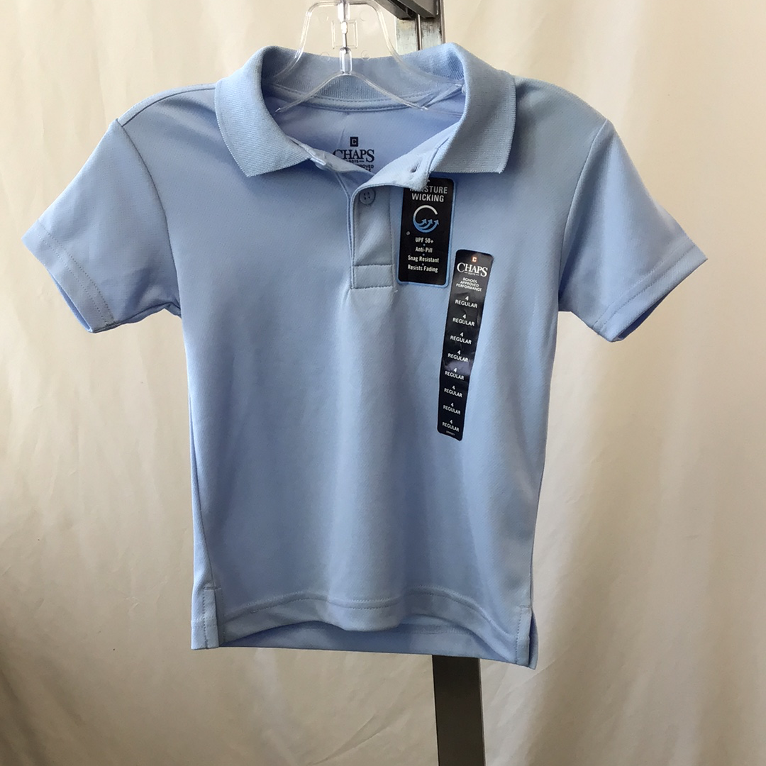 CHAPS Light Blue Performance Short Sleeved T-Shirt-Size 4