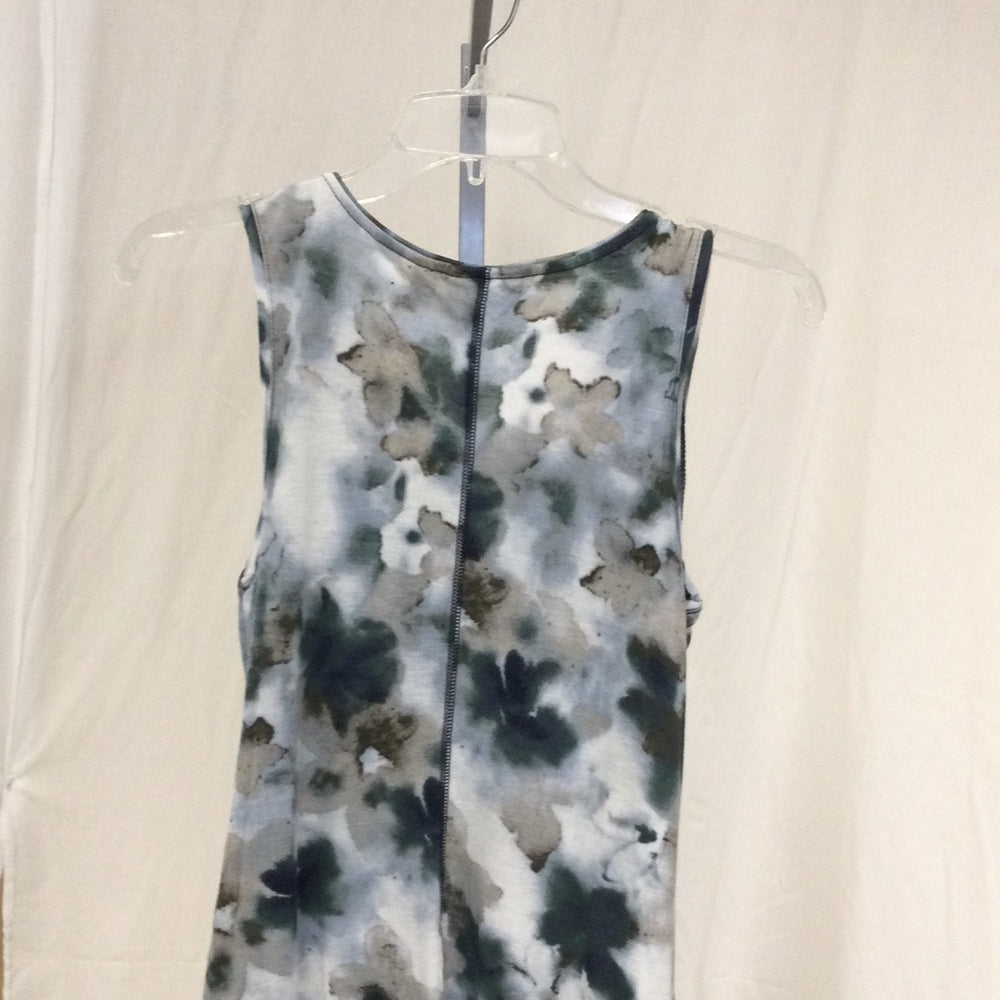 Simply Vera Small Women's Spotted White Green Grey Tank Top