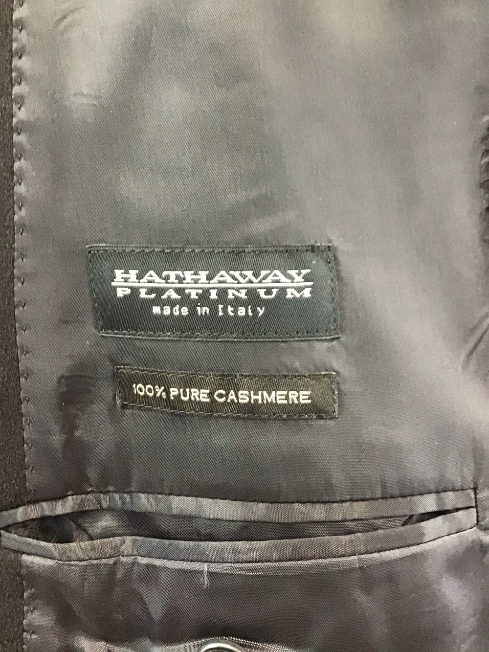 Men’s Black Hathaway Platinum Top Coat - Size XL