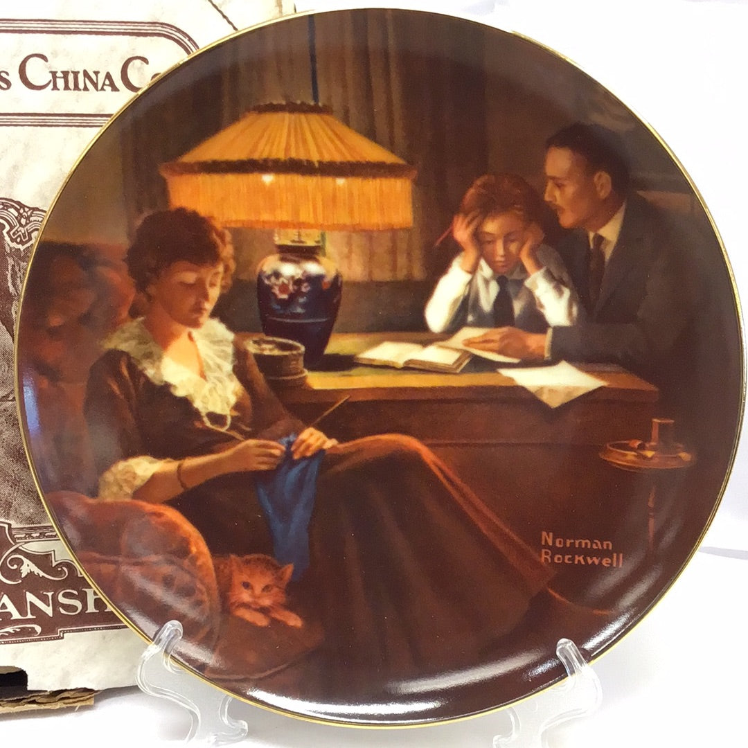 Norman Rockwell Plate “Father’s Help”