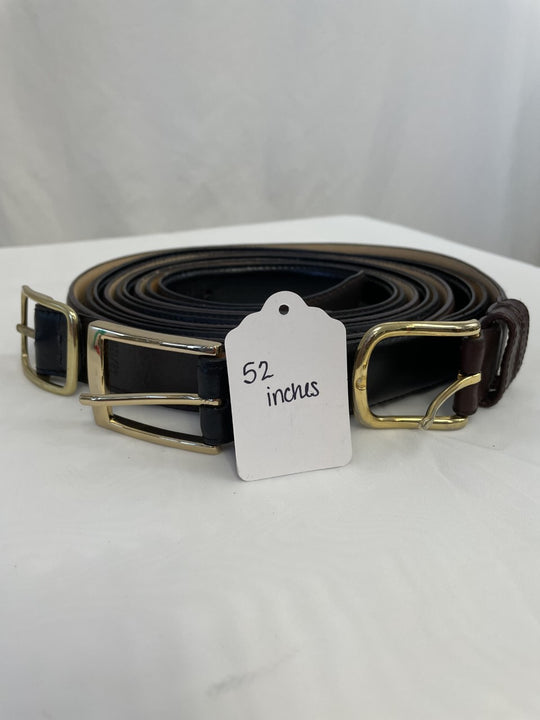 Men's Fashion Belts - Set of 3 - 52 inches
